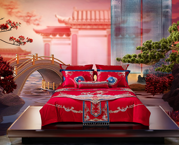 婚庆床品-完婚床上用品四件套图片_品牌_材质_面料_尺寸-888集团家纺